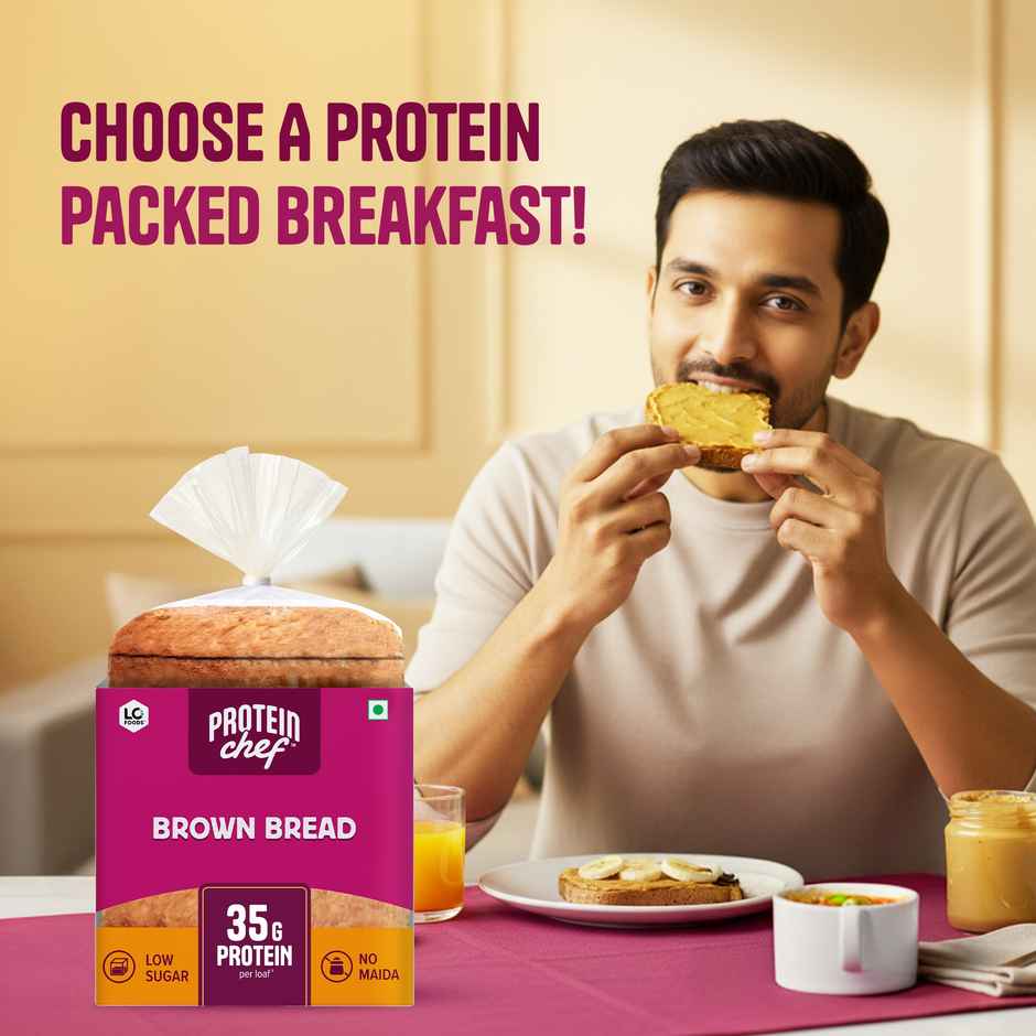 Protein Chef 35g Protein Brown Bread, No Maida No Preservatives