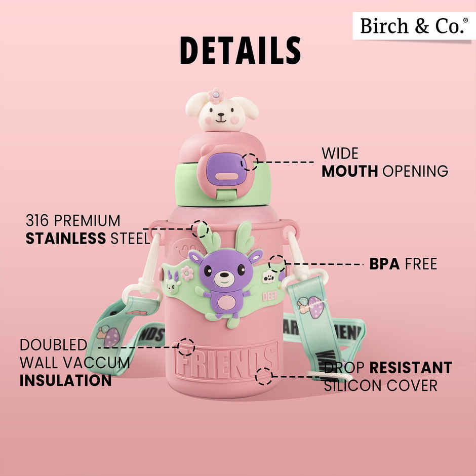 Birch & Co. Kids Water Bottle | Pink
