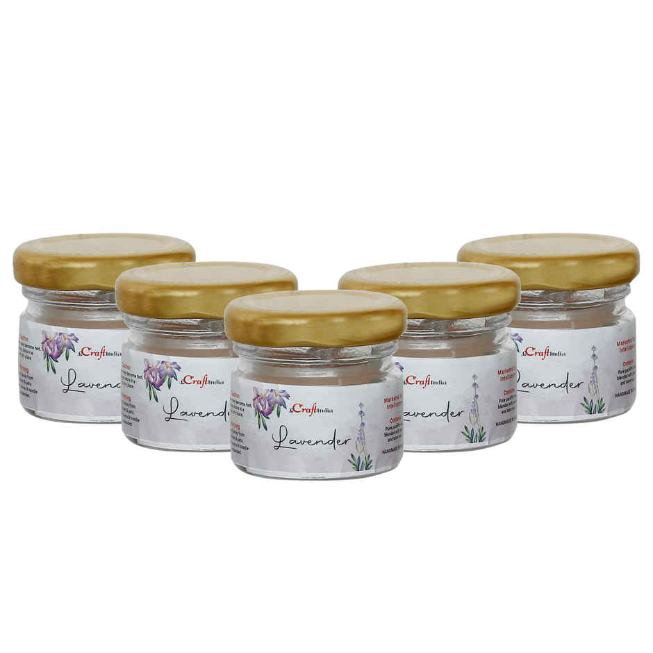 eCraftIndia Mini Jar Lavender Scented Candles