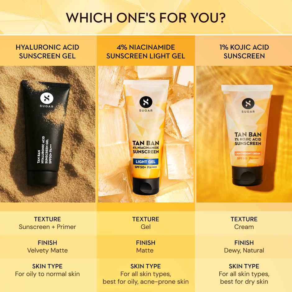 SUGAR Cosmetics Tan Ban 1% Kojic Acid Sunscreen