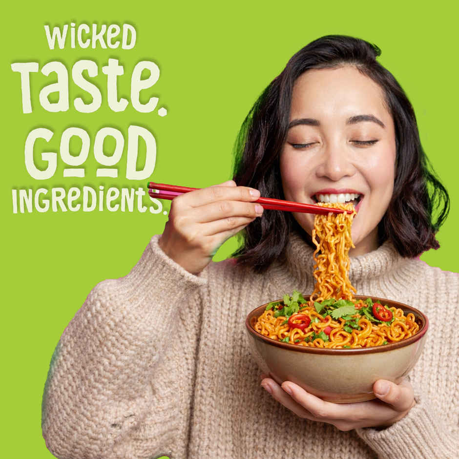 WickedGud Whole Wheat Masala Noodles | No Maida | No Palm Oil | Source of Protein