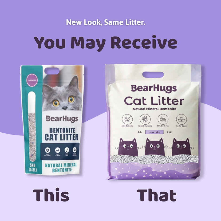 BearHugs Bentonite Cat Litter - Lavender Combo