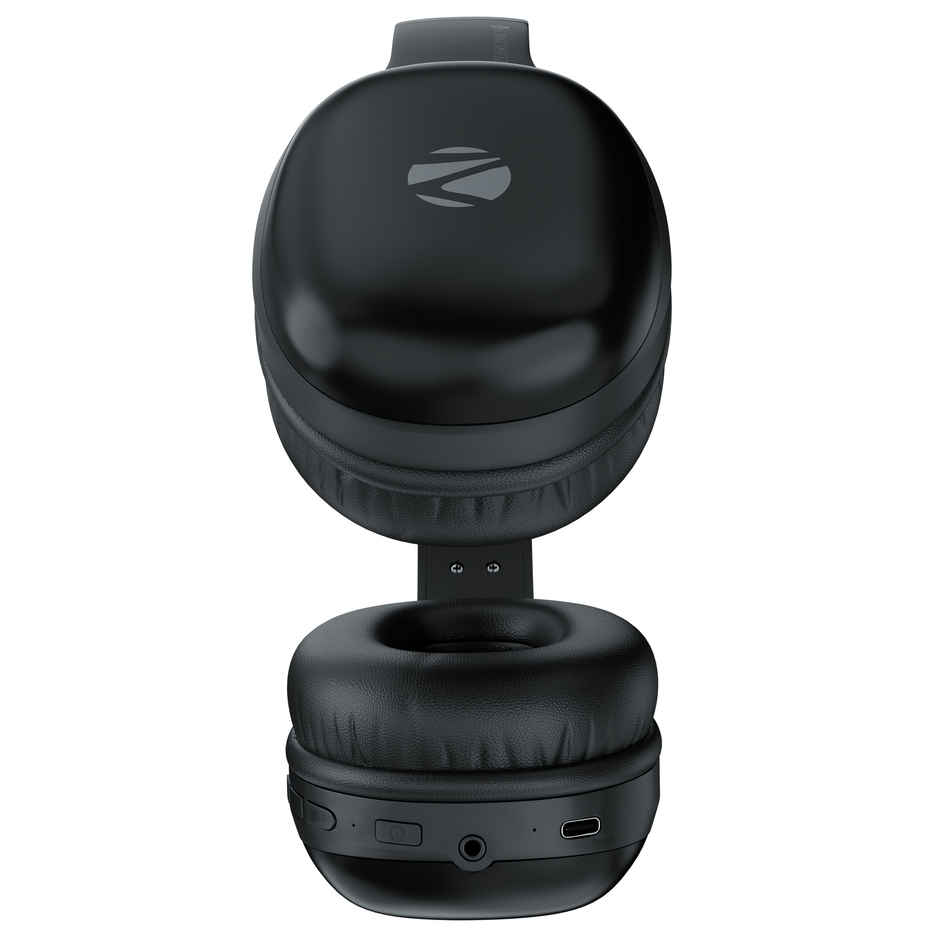Zebronics Zeb Thunder Pro On-Ear Bluetooth Wireless Headphone With 60 Hrs Playback BT v5.0, 40MM Driver, USB-C Type Charging - Black