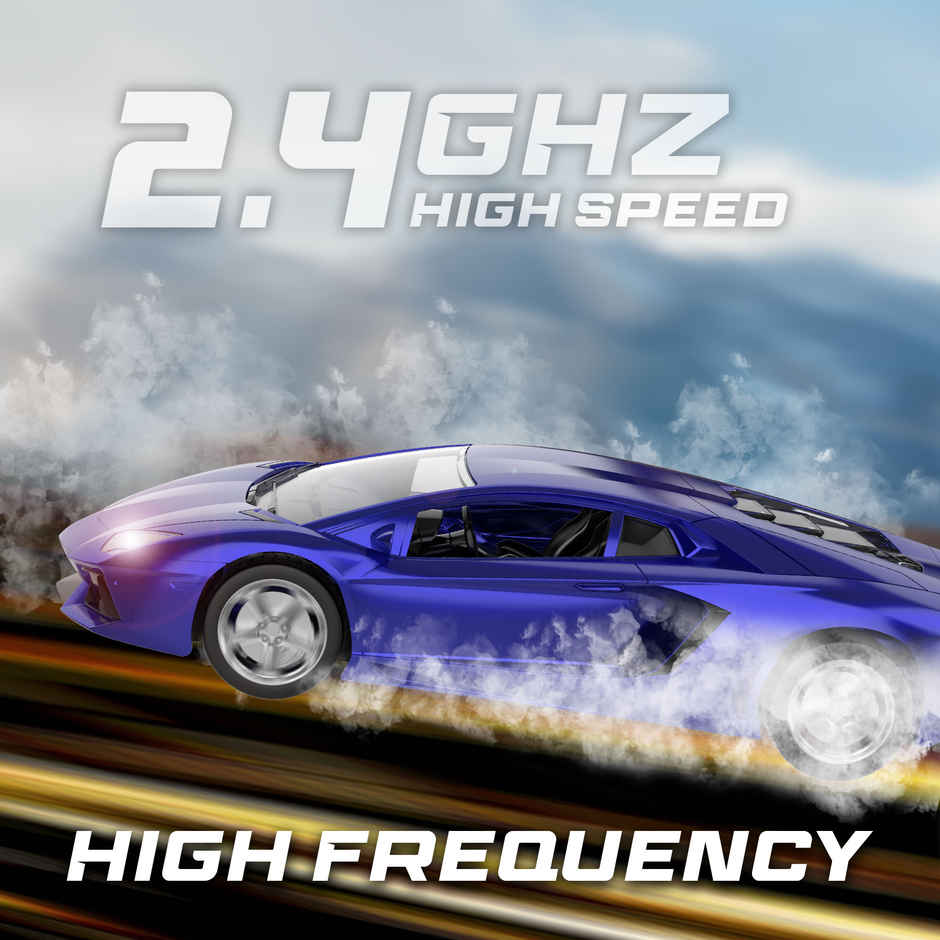 SEEDO Remote Control Car 1:16 , 2.4 GHz, USB Rechargeable, Fast Speed Luxurious Sports Car | Blue