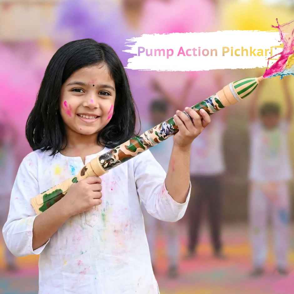 HT Army Pump Water Pichkari for Holi | 26 Inch | Tomuncle