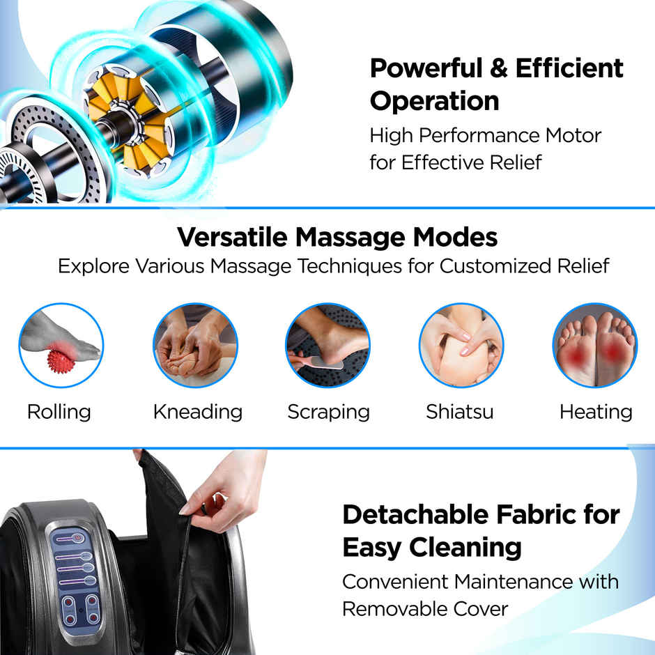 Dr Physio 1024 Body Pains Relief Electric Massager Machine for Foot Calf With Heat Vibration