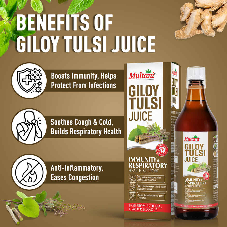 Multani Giloy Tulsi Juice | Supports Immunity & Respiratory