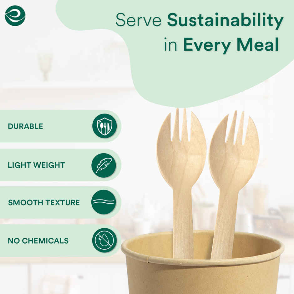 Eco Soul 160mm | 50 Count | Disposable Spork
