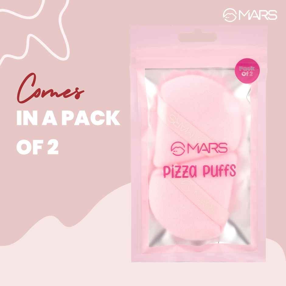 MARS Cosmetics Pizza Powder Puff For Face Makeup | Pack Of 2