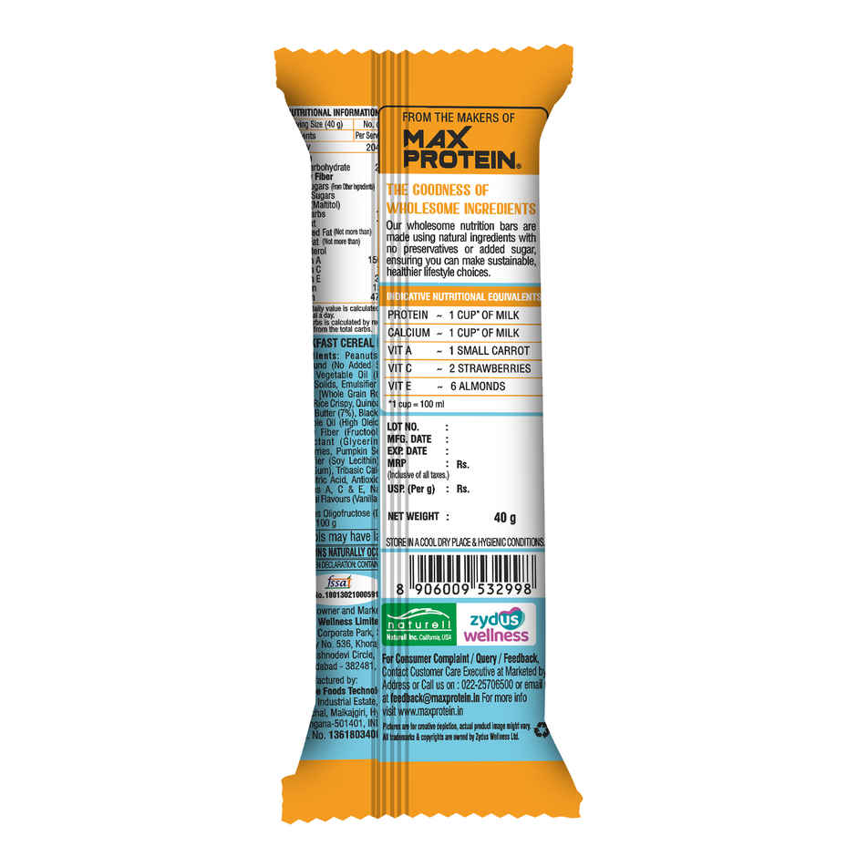 RiteBite Peanut Butter 4g Protein Energy Bar