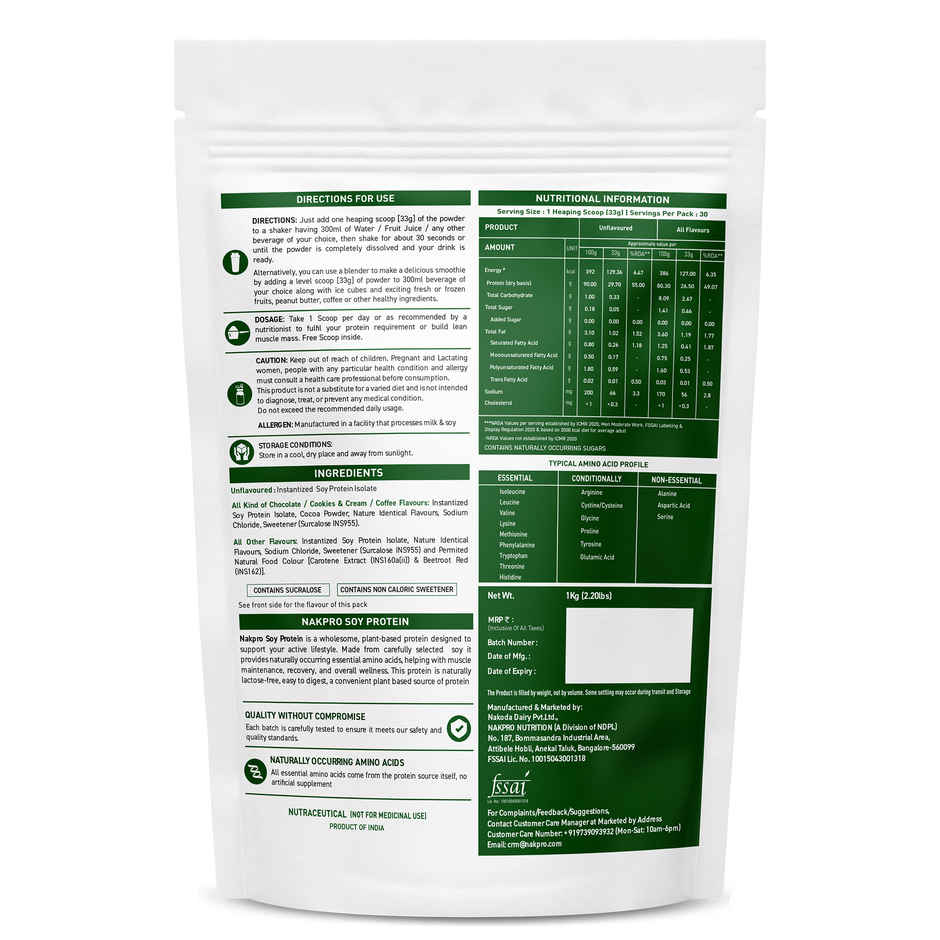 Nakpro Soy Protein Isolate | Vanilla