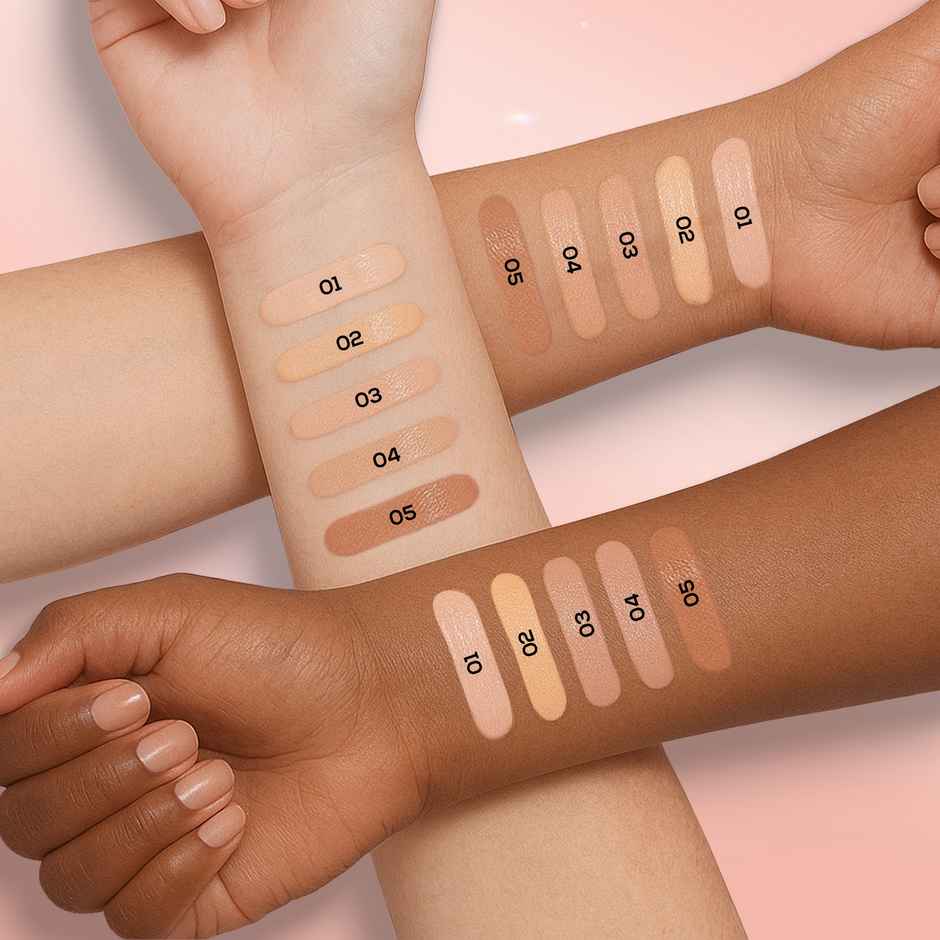 RENEE Lumi Glow Highlighting Liquid Foundation | Lightweight, Buildable, 3D Glow | 01 Satin Ivory