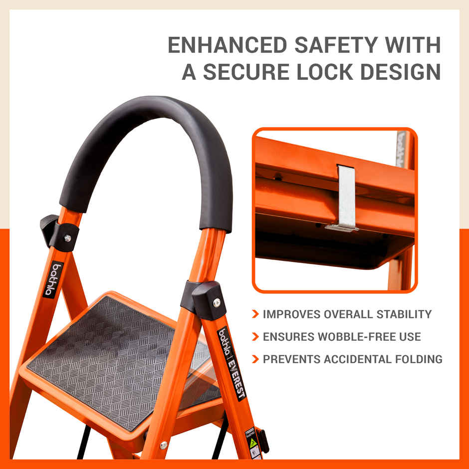 Bathla Everest 4 Step Steel Ladder