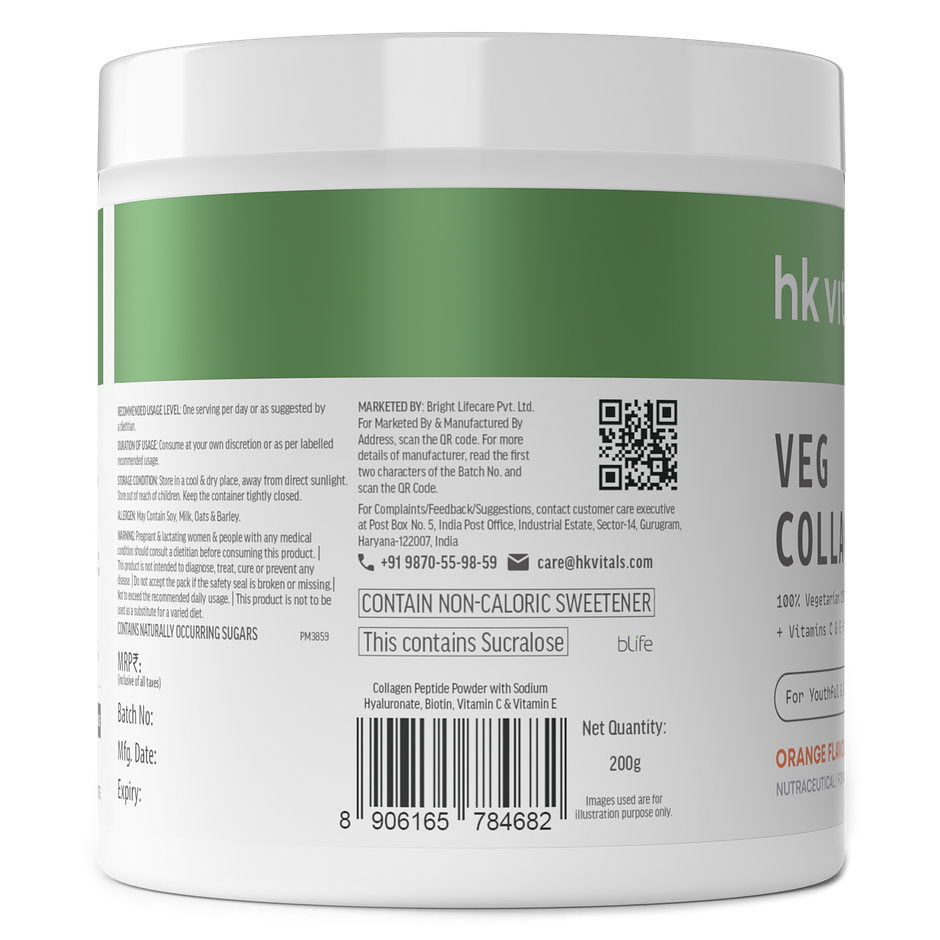 hk vitals Veg Collagen Supplement Orange 200g