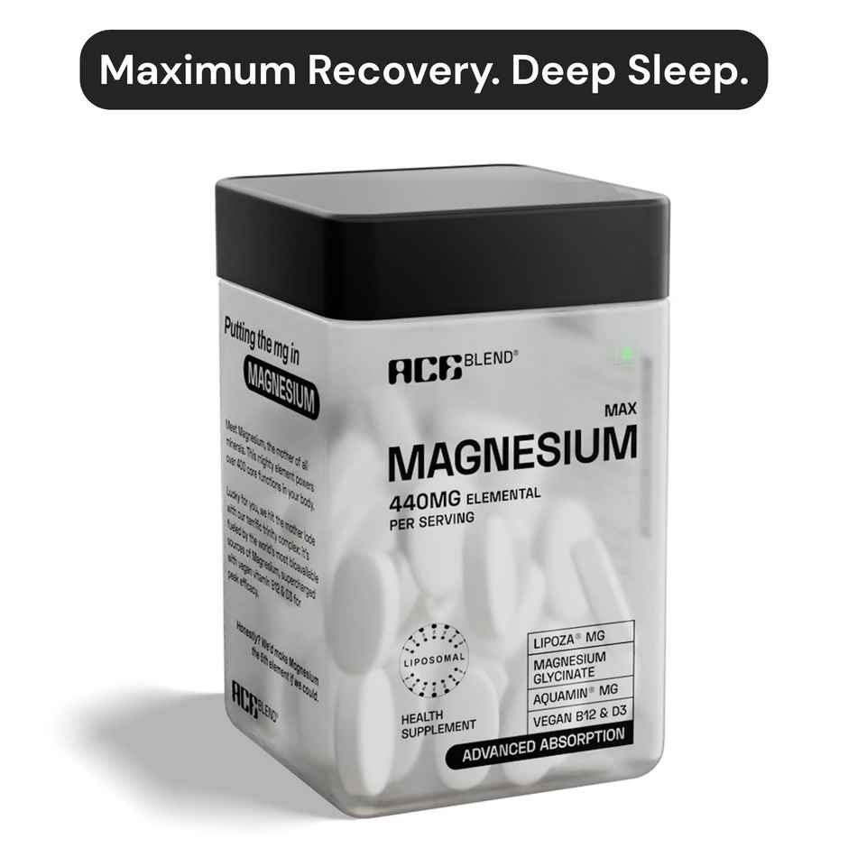 Ace Blend Max Magnesium Tablets | Muscle Recovery & Sleep Support Supplement