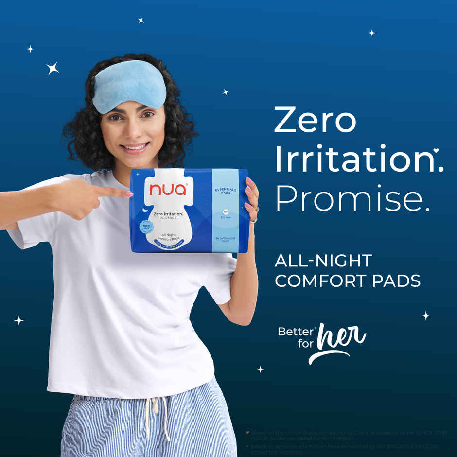 Nua All Night Comfort Sanitary Pads | 30 XL++