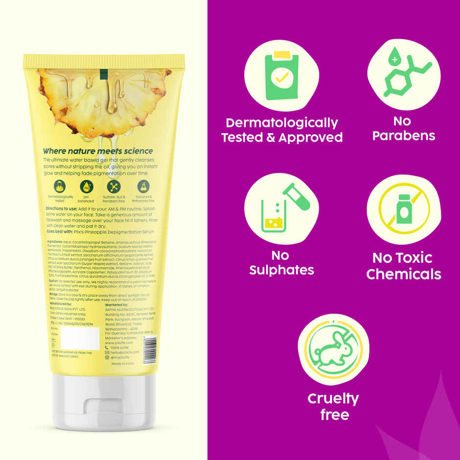 Plix Pineapple Juicy Cleanser with Niacinamide for De-pigmentation