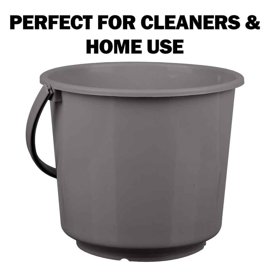 Kuber Industries 5L Plastic Bucket for Cleaning & Storage | Grey