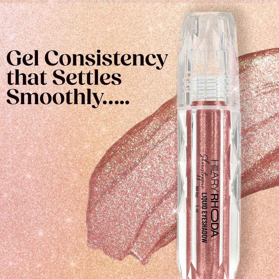Hilary Rhoda Showstopper Liquid Eyeshadow | Gel-Based Formula | Rose Gold - Shade 03