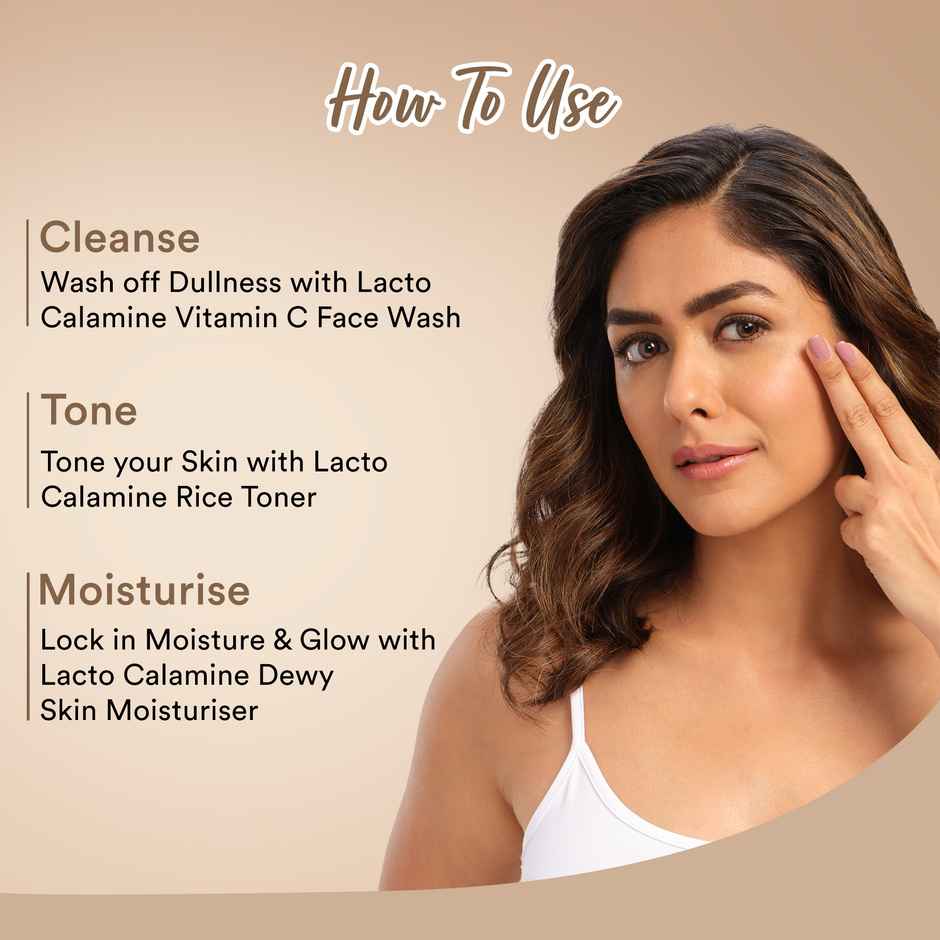 Lacto Calamine Dewy Skin Face Moisturizer with Niacinamide & Rice Water for Glass Skin