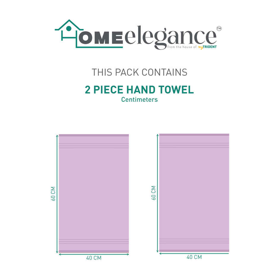 myTrident Comfort Living Cotton Hand Towel Set | Violet Sky