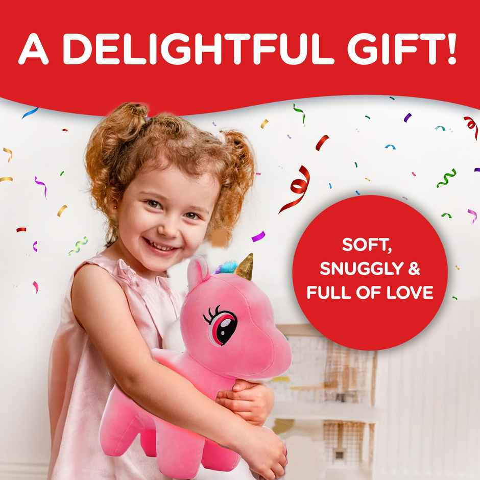 Michelle's Unicorn Pink Plush Soft Toy for Kids and Adult | Perfect For Gifting