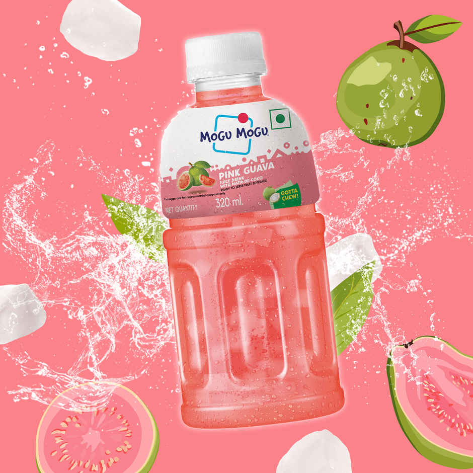 Mogu Mogu Thai Pink Guava Juice with Nata de Coco