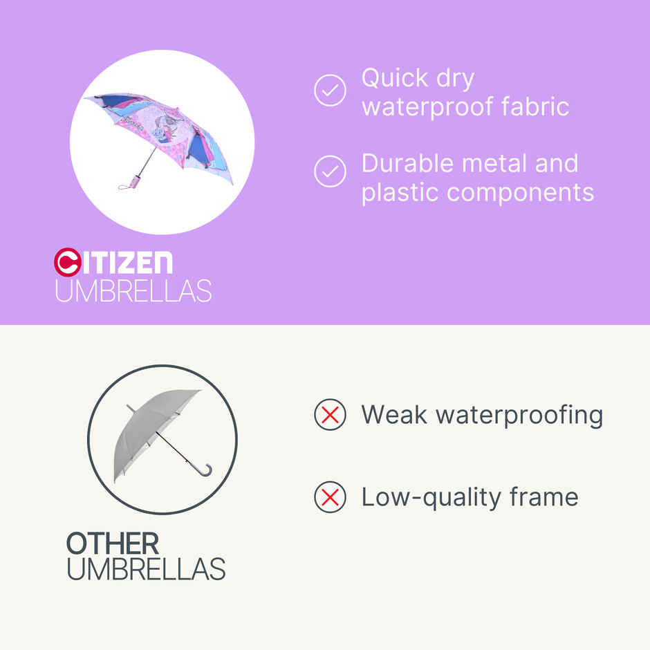 Citizen Auto Folding Kids Umbrella Frozen Print | 21 Inch | 3 Fold