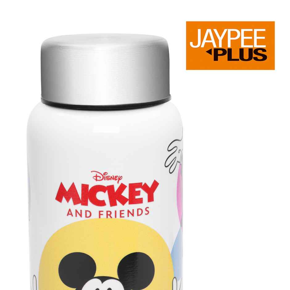 Jaypee Plus Galaxy Prime Stainless Steel Disney Mickey Mouse Kids Water Bottle ,720 ml ,White