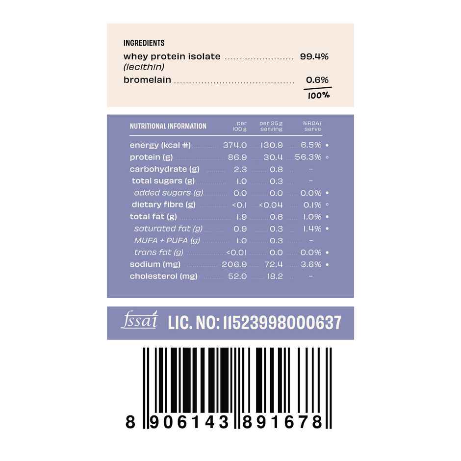 The Whole Truth Unflavoured Whey Protein Isolate (30g Protein Per Scoop) Combo