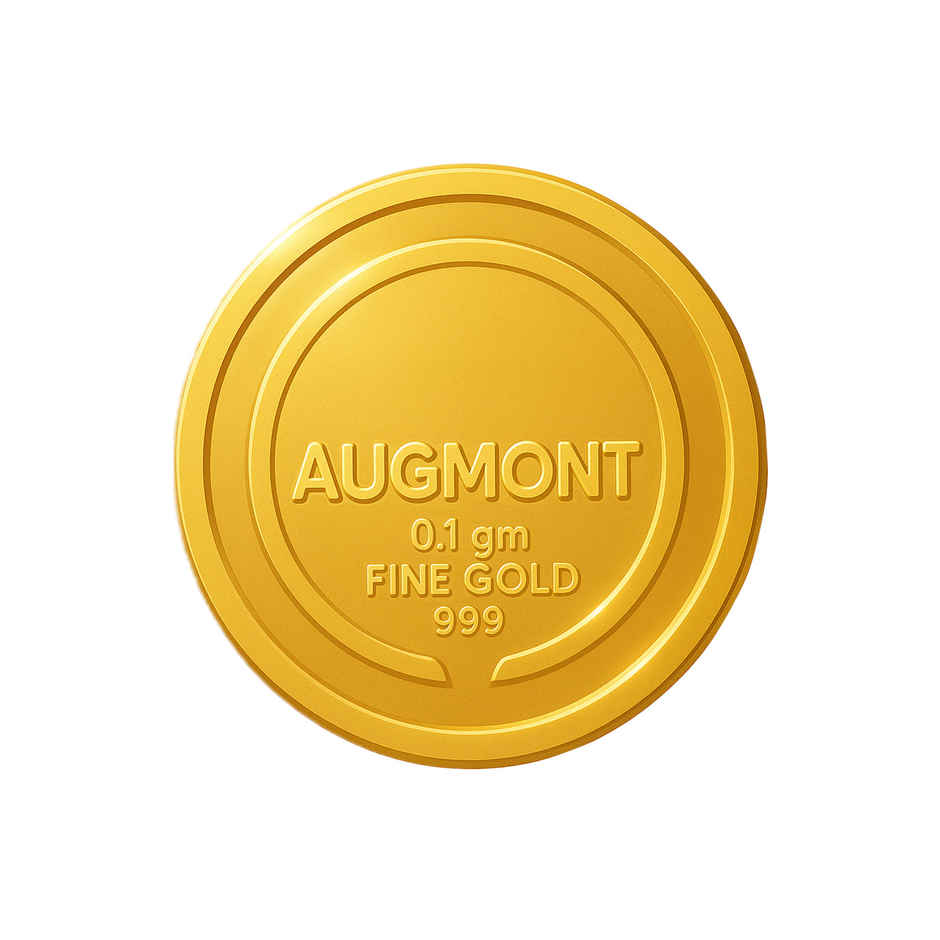 24 Karat 999 Pure Gold Coin | 0.1 g | Augmont