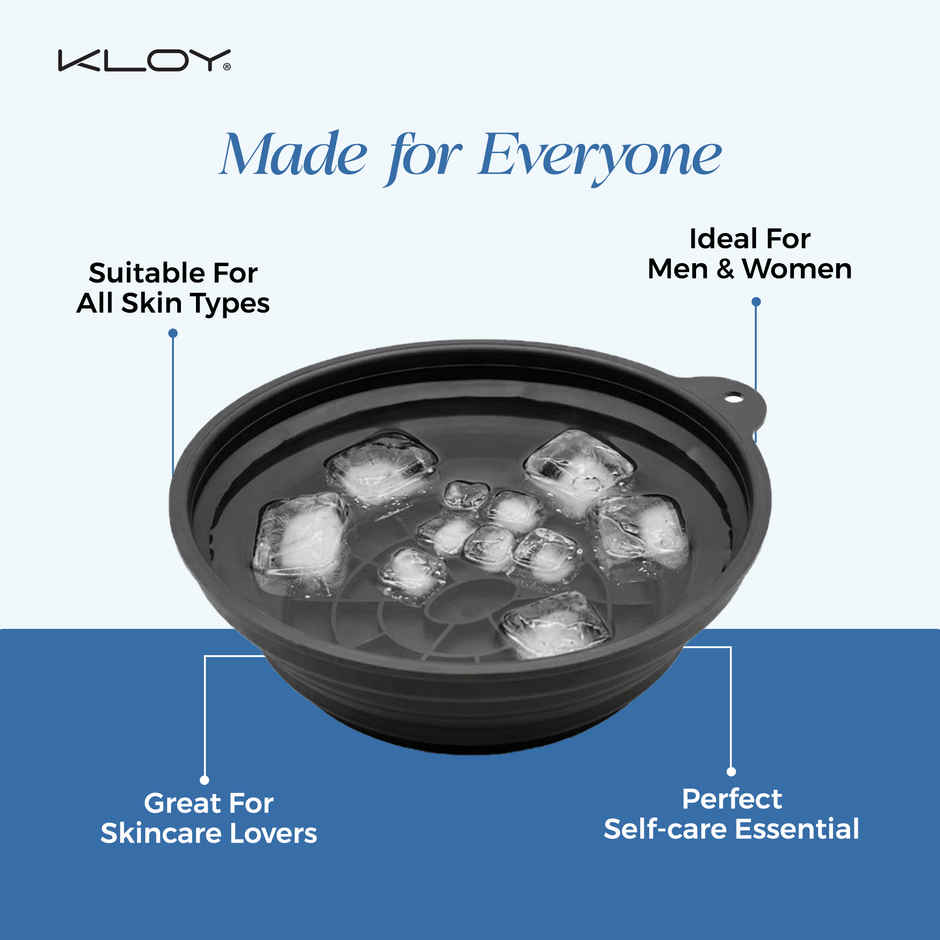 Kloy Collapsible Ice Facial Bowl for Face Cooling, Depuffing, Skin Tightening & Daily Skin Care