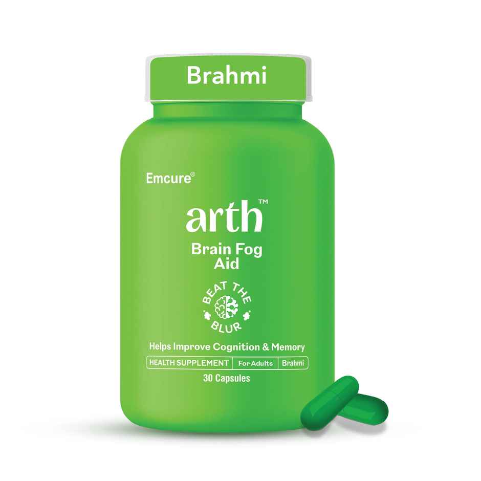 Arth By Emcure Brahmi Capsules | Bacopa Extract | Supports Cognition, Focus & Memory