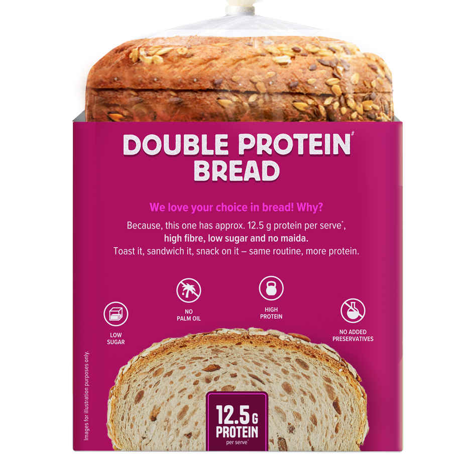 Protein Chef Double Protein Bread (64g Protein), Multigrain Bread | Combo