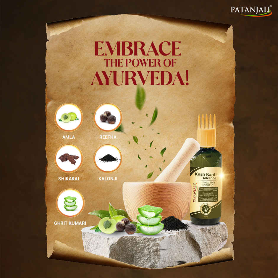 Patanjali Kesh Kanti Advance Hair Expert Oil - Hair Fall Care Nourishing Oil