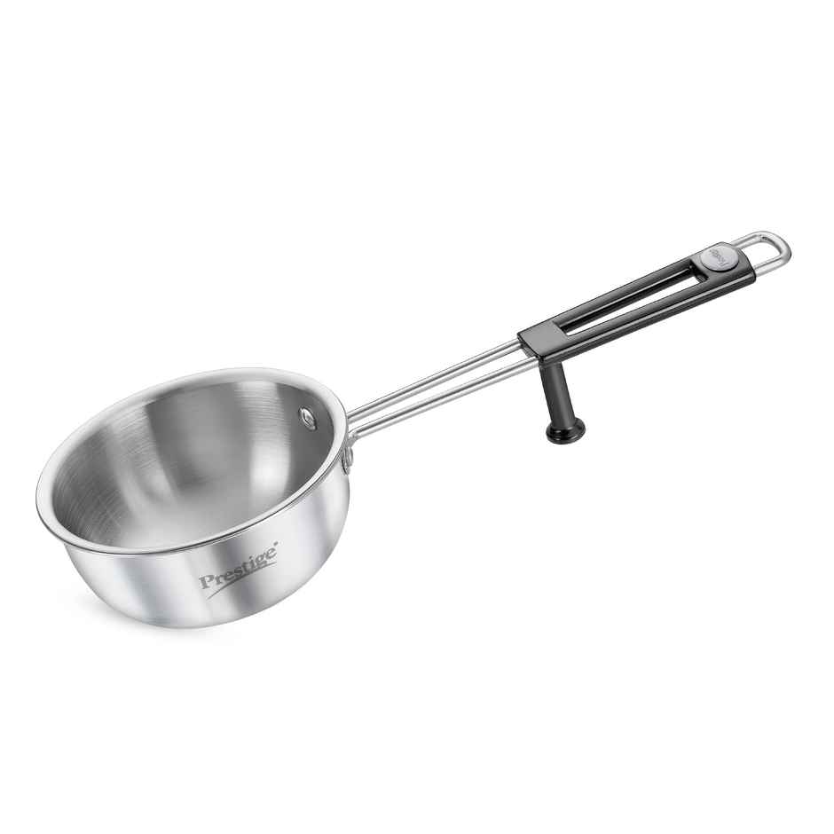 Prestige 13cm | 550ml Triply Splendor Stainless Steel Tadka Pan| Gas & Induction Compatible
