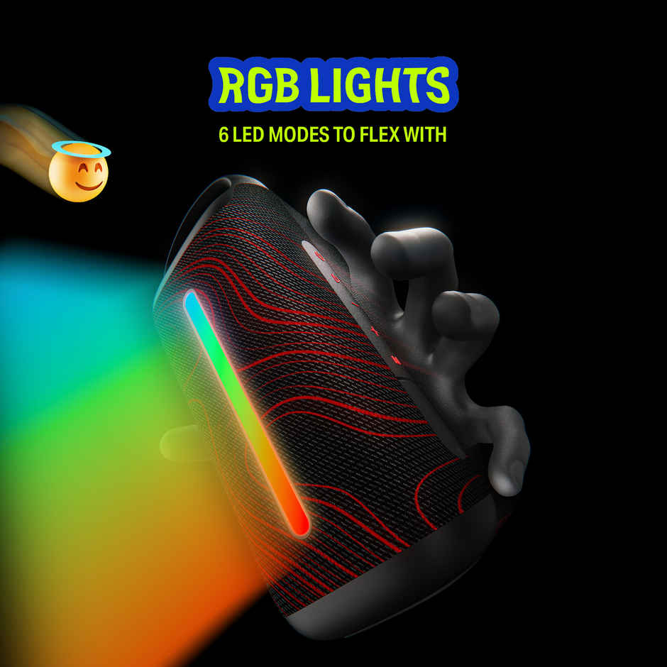 boAt Stone Arc | 20W Signature Sound | 58mm Drivers | Upto 12 Hrs Battery | RGB LEDs | Raging Black