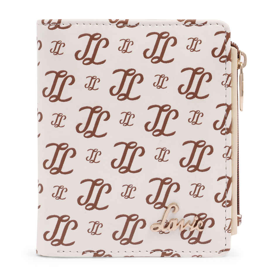 Lavie Women's Chic Monogram LL Print Small Bifold Wallet | Off White