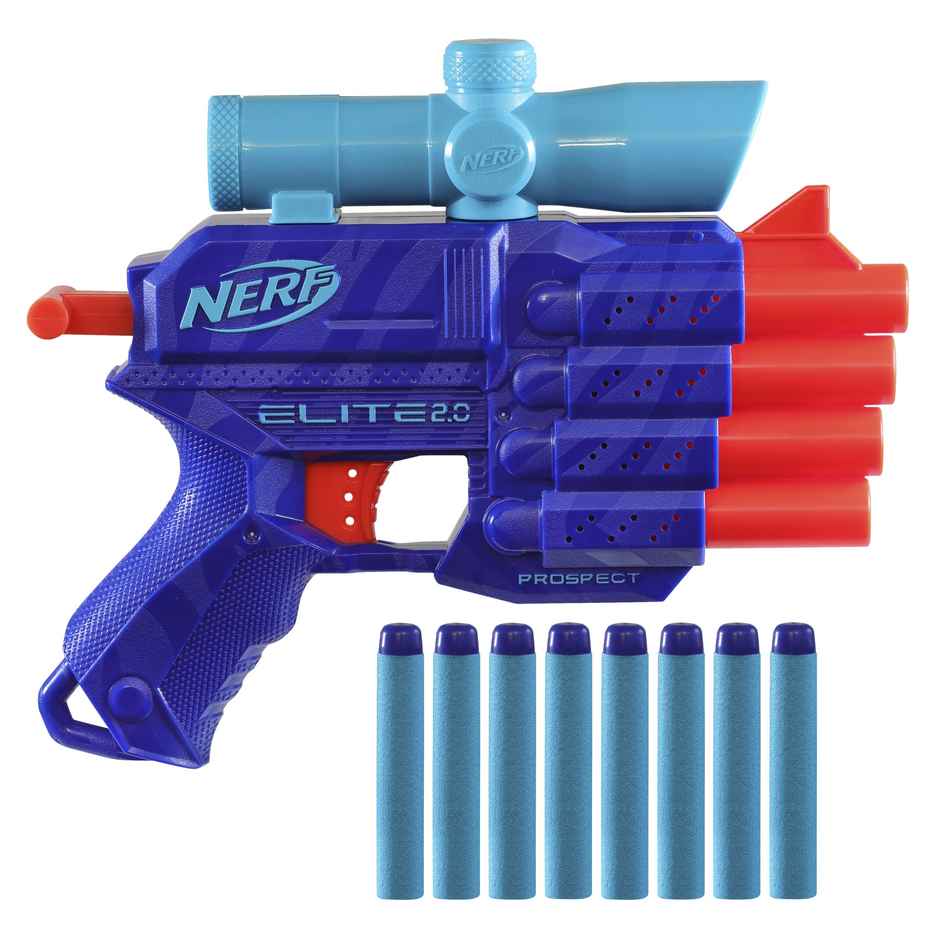 Nerf Elite 2.0 Prospect QS-4 Blaster | Wild Edition | 8 Nerf Elite Darts | Toy Gun