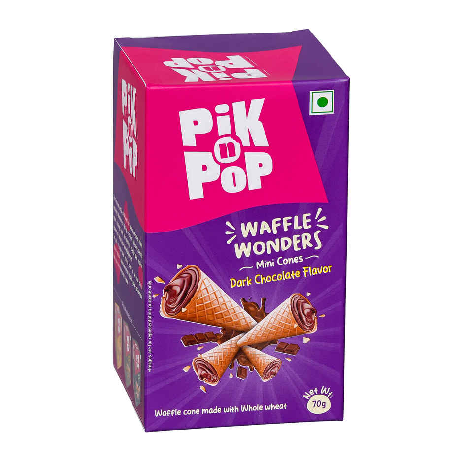 Pik N Pop Dark Chocolate Mini Waffle Cones