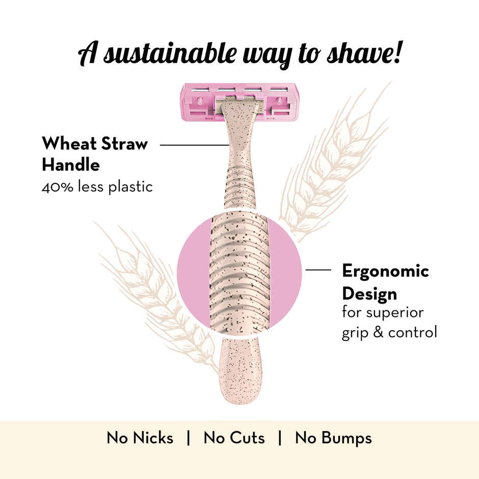 Plush Disposable Eco-Razor For Women, Get Smooth & Painless Hair Removal In Minutes