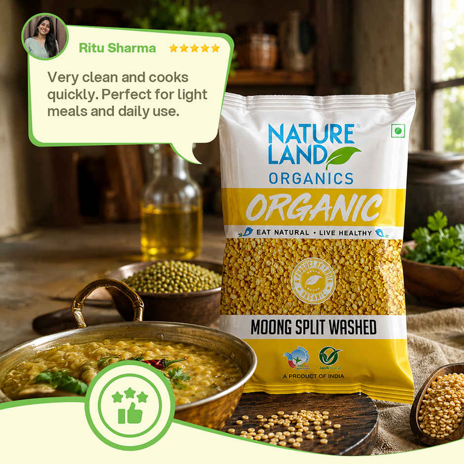 Natureland Organics Moong Split Washed