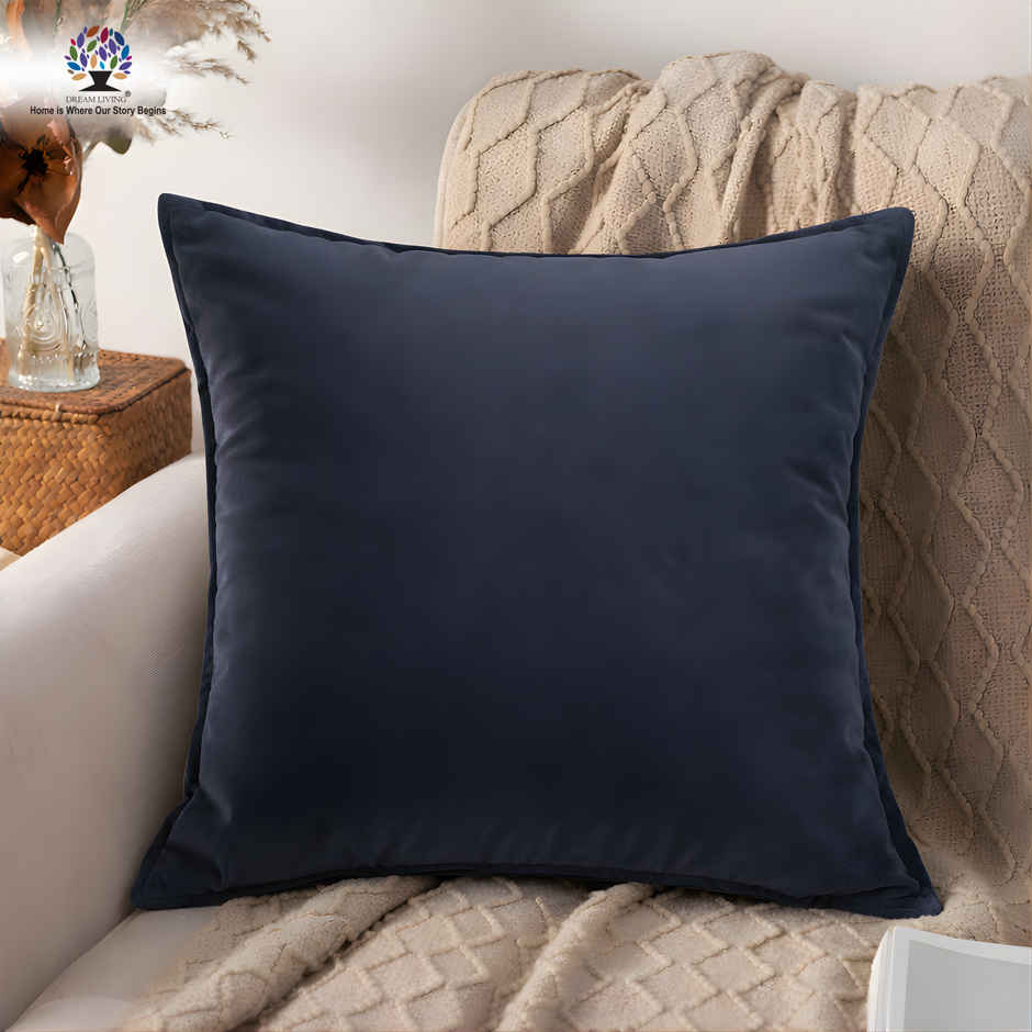 Dream Living Solid Cushion Covers Velvet Decorative Cushion Cover | 40x40 cm | Grey