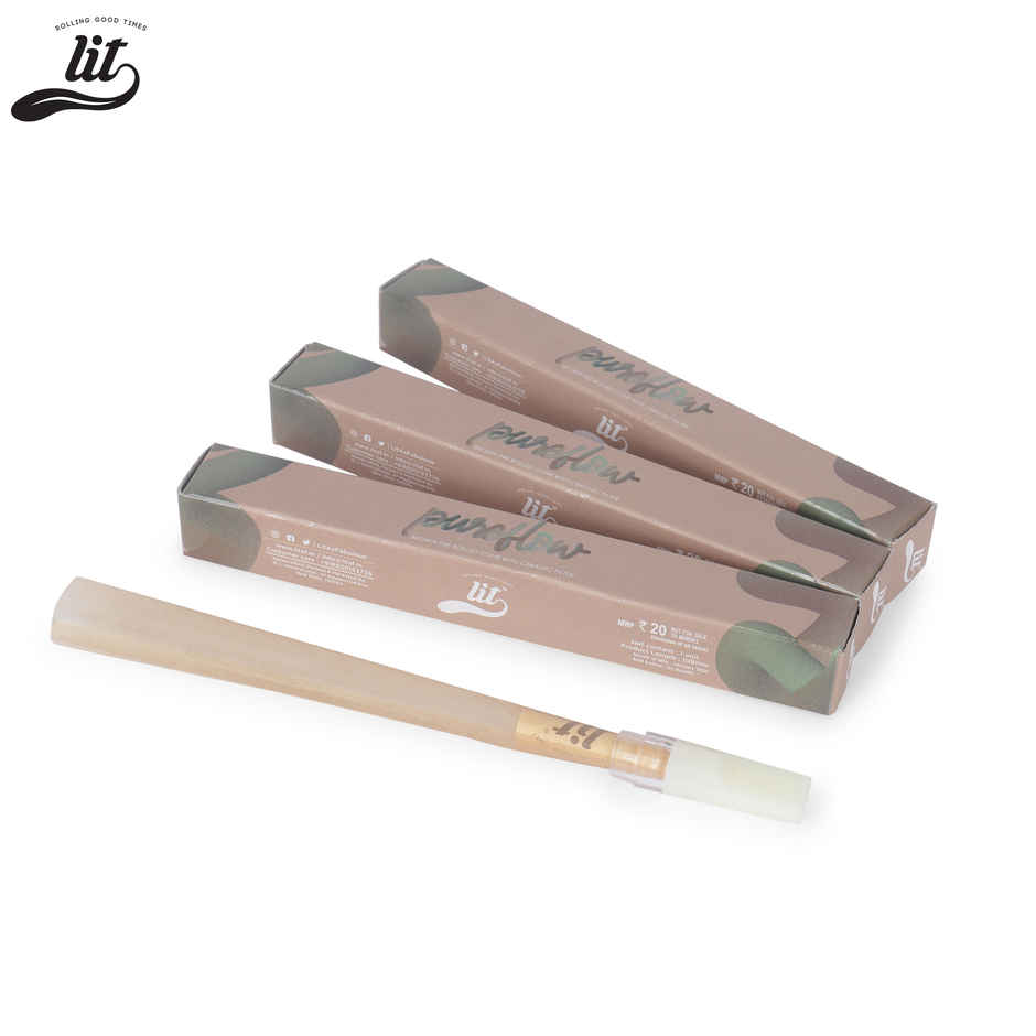 LIT Pure Flow Brown Pre Rolled Cone With Ceremic Filter