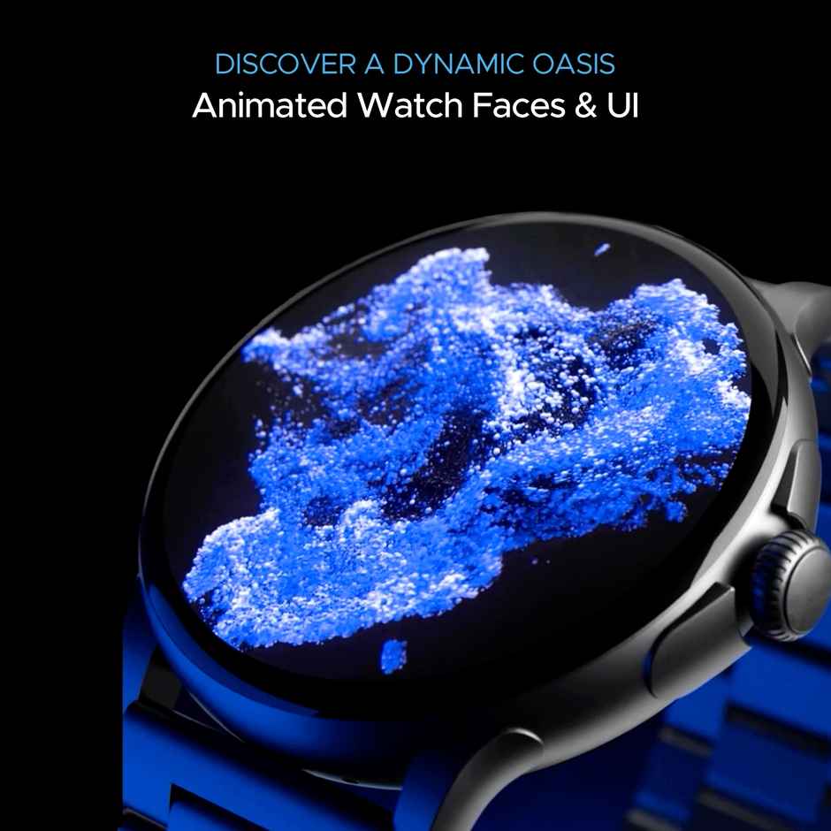 boAt Lunar Oasis Smartwatch | 1.43" AMOLED Display | BT Calling - Steel Black