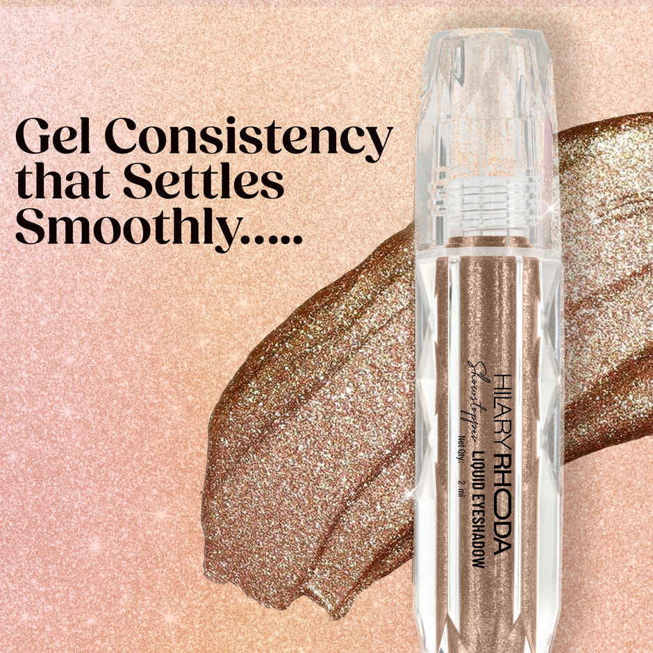 Hilary Rhoda Showstopper Liquid Eyeshadow | Gel-Based Formula | Oxidised Silver - Shade 04