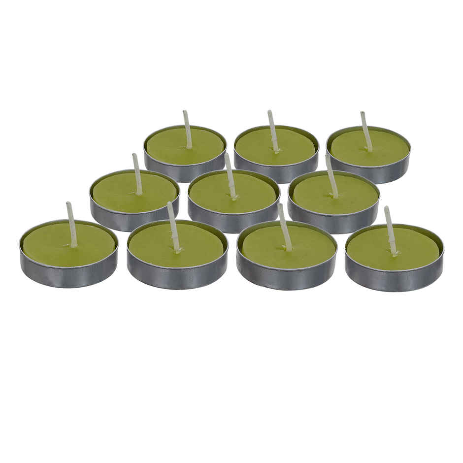 eCraftIndia Set Of 10 Jasmine Scented Tea Light Candles