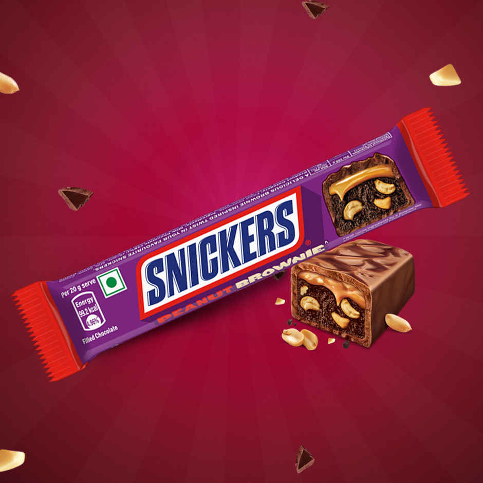 Snickers Peanut Brownie Chocolate Bar | Loaded with Brownie, Peanuts & Caramel