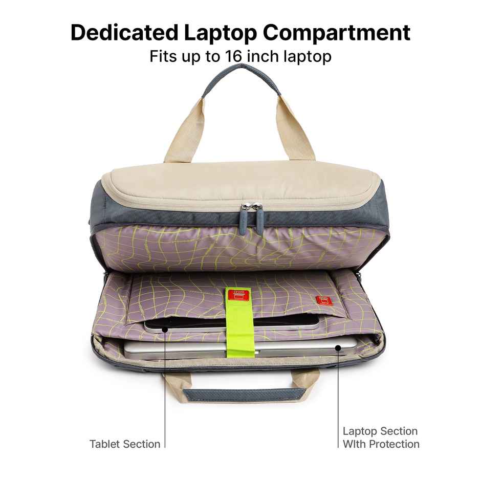 Uppercase Unisex Polyester 15 L Top Handle Messenger Bag | Steel Blue