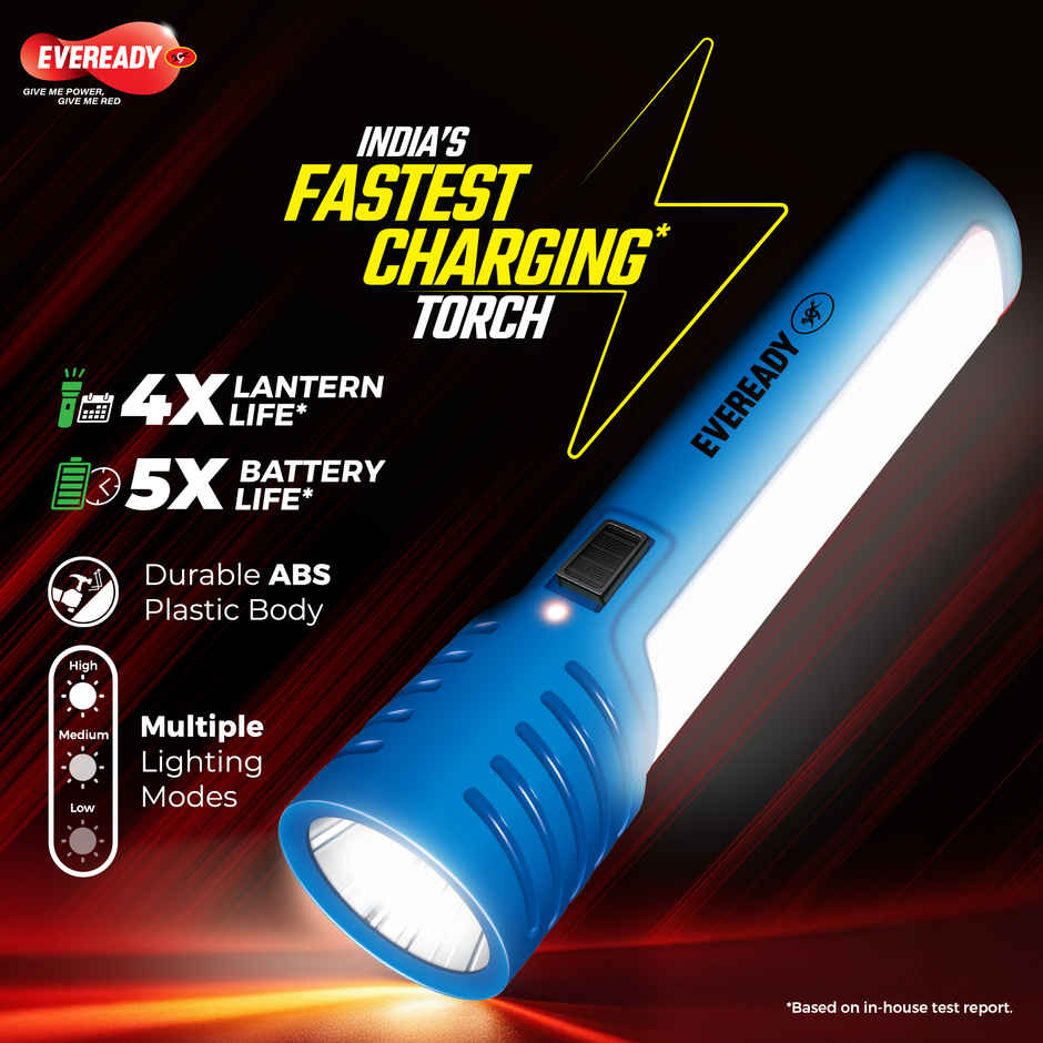 EVEREADY CITYLITE HL50 | 2W Torch + 3W Lantern, Rechargeable LED | Assorted